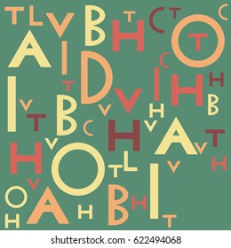 Geometric abstract seamless pattern of colored shapes