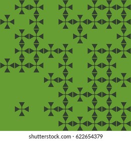 Geometric abstract seamless pattern of colored shapes