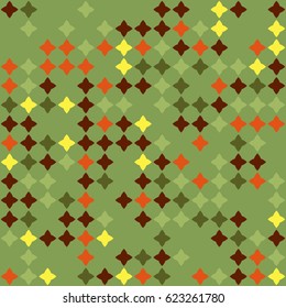 Geometric abstract seamless pattern of colored shapes