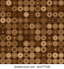 Geometric abstract seamless pattern of colored shapes