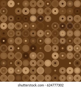 Geometric abstract seamless pattern of colored shapes