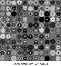 Geometric abstract seamless pattern of colored shapes