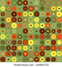 Geometric abstract seamless pattern of colored shapes