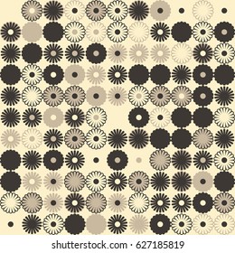 Geometric abstract seamless pattern of colored shapes