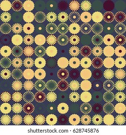 Geometric abstract seamless pattern of colored shapes