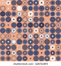 Geometric abstract seamless pattern of colored shapes