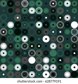 Geometric abstract seamless pattern of colored shapes