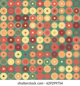 Geometric abstract seamless pattern of colored shapes