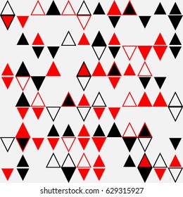 Geometric abstract seamless pattern of colored shapes