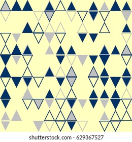 Geometric abstract seamless pattern of colored shapes