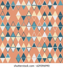 Geometric abstract seamless pattern of colored shapes