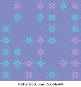 Geometric abstract seamless pattern of colored shapes