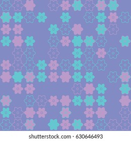 Geometric abstract seamless pattern of colored shapes