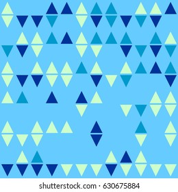 Geometric abstract seamless pattern of colored shapes