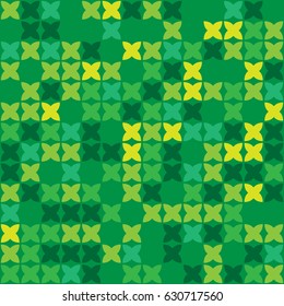 Geometric abstract seamless pattern of colored shapes