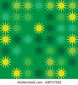 Geometric abstract seamless pattern of colored shapes