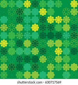 Geometric abstract seamless pattern of colored shapes