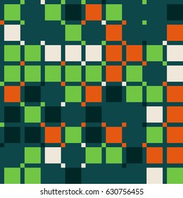 Geometric abstract seamless pattern of colored shapes