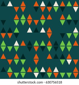 Geometric abstract seamless pattern of colored shapes