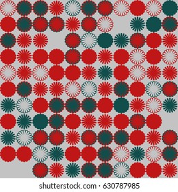 Geometric abstract seamless pattern of colored shapes