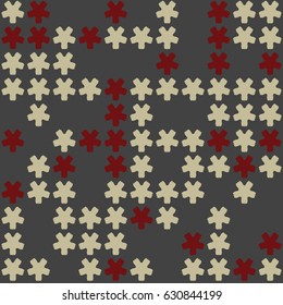 Geometric abstract seamless pattern of colored shapes