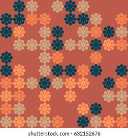 Geometric abstract seamless pattern of colored shapes