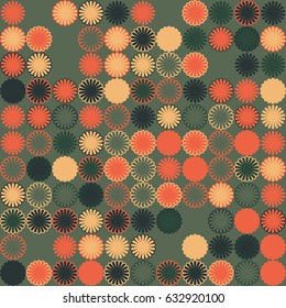 Geometric abstract seamless pattern of colored shapes