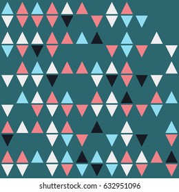 Geometric abstract seamless pattern of colored shapes