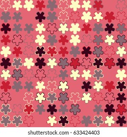 Geometric abstract seamless pattern of colored shapes
