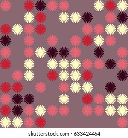 Geometric abstract seamless pattern of colored shapes
