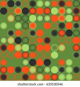 Geometric abstract seamless pattern of colored shapes