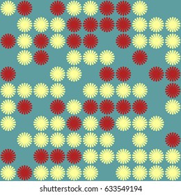 Geometric abstract seamless pattern of colored shapes