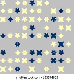 Geometric abstract seamless pattern of colored shapes