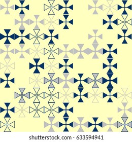 Geometric abstract seamless pattern of colored shapes