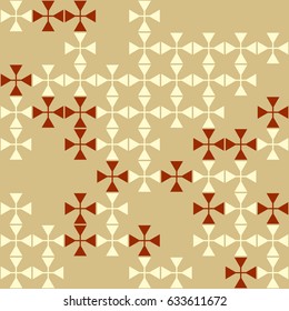 Geometric abstract seamless pattern of colored shapes