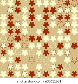 Geometric abstract seamless pattern of colored shapes