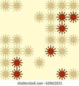 Geometric abstract seamless pattern of colored shapes