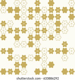 Geometric abstract seamless pattern of colored shapes