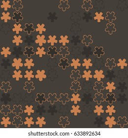 Geometric abstract seamless pattern of colored shapes