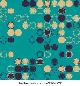 Geometric abstract seamless pattern of colored shapes