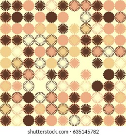 Geometric abstract seamless pattern of colored shapes