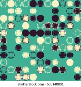 Geometric abstract seamless pattern of colored shapes