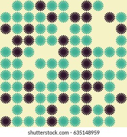 Geometric abstract seamless pattern of colored shapes