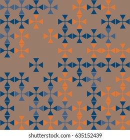 Geometric abstract seamless pattern of colored shapes
