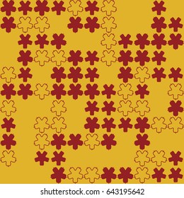 Geometric abstract seamless pattern of colored shapes