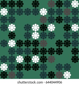 Geometric abstract seamless pattern of colored shapes