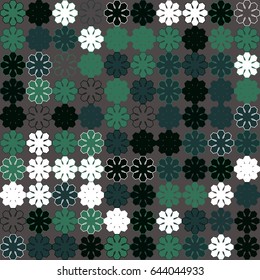 Geometric abstract seamless pattern of colored shapes