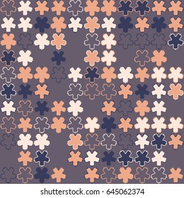 Geometric abstract seamless pattern of colored shapes