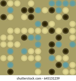 Geometric abstract seamless pattern of colored shapes