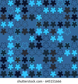 Geometric abstract seamless pattern of colored shapes